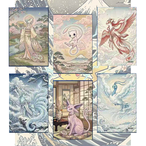 Cartes <span class=keywords><strong>de</strong></span> collection <span class=keywords><strong>de</strong></span> haute qualité imprimées en couleur, écologiques, pour jeux <span class=keywords><strong>de</strong></span> table, avec motifs Ukiyo-e Shikishi et art Pokémon - Product Image 4