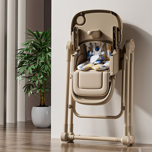 Seggiolone Multifunzionale 4 in 1 per Bambini 0-6 Anni, Convertibile in Sedia da Pranzo, <span class=keywords><strong>Dondolo</strong></span> e Seggiolino Rialzato con Vassoio Rimovibile - Product Image 2