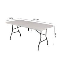 Table pliante en plastique de 6 pieds (180 cm) - Table de banquet en HDPE pour les fêtes, la restauration et les événements en plein air