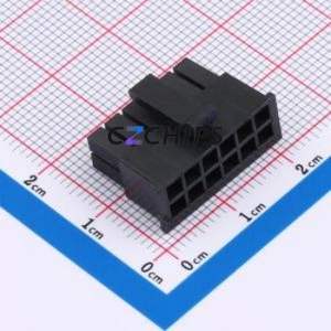 ZX-MX3.0-2-6P-HGJK Housing (Wire-to-Board / Wire-to-Wire) P=3mm Connector 2x6P 3mm Micro-Fit (MX 3.0) 3mm - Product Image 1