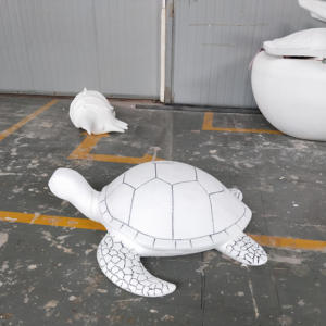 פסל צב בגודל טבעי עשוי שרף בהתאמה אישית, פסל צב מסיבי זכוכית, פסל חיה. - Product Image 4