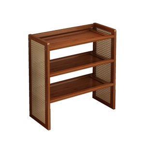 Plastic rattan desktop storage <b>rack</b>, desktop <b>shelf</b>, bookshelf, student dormitory, office, study storage <b>rack</b>, cabinet - Product Image 2
