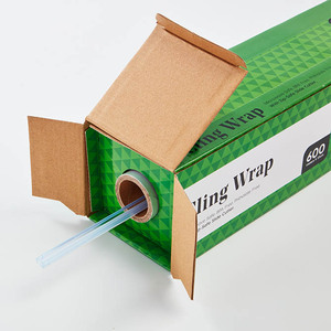 Cấp thực phẩm PVC bám phim Jumbo CuộN Stretch bọc nhựa dùng một lần bám bọc 45cm * 300m - Product Image 4