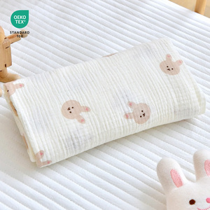 Couverture <span class=keywords><strong>de</strong></span> soin pour <span class=keywords><strong>bébé</strong></span>, couverture d'allaitement, coton imprimé doux, coton biologique, serviettes enveloppantes pour <span class=keywords><strong>bébé</strong></span>, couvertures en mousseline à 2 couches pour bébés - Product Image 1