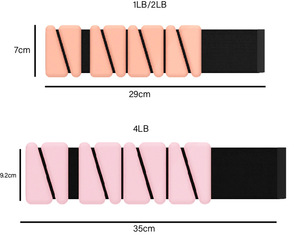 สายรัดข้อเท้าซิลิโคนสีเบจแบบบาง น้ำหนักปรับได้เอง น้ำหนักข้อเท้าคู่ 3 กก. 4 ปอนด์ OEM 5 กก. 1 กก. น้ำหนักข้อเท้าและข้อมือสำหรับผู้ชาย - Product Image 2