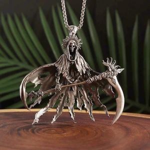 Collier Pendentif Squelette avec Sabot de la Mort, <span class=keywords><strong>en</strong></span> Alliage de <span class=keywords><strong>Zinc</strong></span>, Chaîne à Maillons, Style Punk, Unisexe, pour Fête - Product Image 1