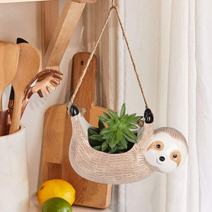<span class=keywords><strong>Maceta</strong></span> Colgante de Cerámica con Forma de Perezoso para Plantas de Interior y Exterior, Linda <span class=keywords><strong>Maceta</strong></span> para Plantas Suculentas, Decoración del Hogar - Product Image 5
