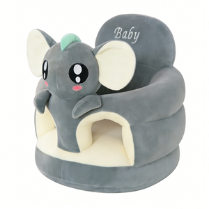 Sofá de peluche de elefante personalizado, Silla de peluche de elefante bebé, Peluche de elefante gris, Juguete de peluche de elefante para sentarse - Product Image 4
