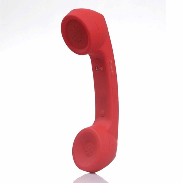 Compatible Retro Phone Handset with Anti-Radiation Technology and External Microphone for Cell Phones