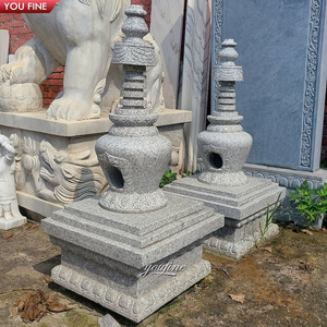 Outdoor Decorazione del <span class=keywords><strong>Giardino</strong></span> di Pietra di Granito Pagoda Lanterne per la Vendita - Product Image 4