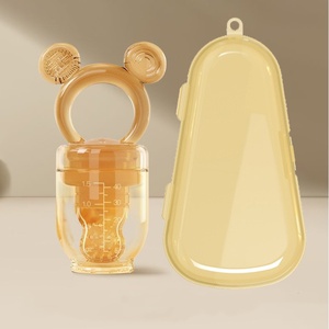 Ciuccio per Frutta Fresca per Bambini Personalizzato <span class=keywords><strong>2</strong></span> in 1, Massaggiagengive Senza BPA in Silicone Alimentare, Ciuccio Alimentatore per Frutta per Neonati - Product Image 1