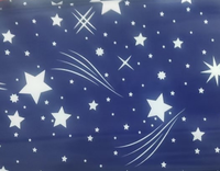 Kain Bathtub Premium Starry Sky Blue Bonded 100% Poliester dengan Cetak Transfer Panas untuk Dekorasi Rumah