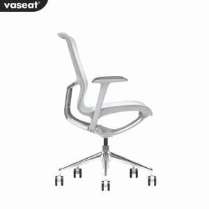 Silla de Oficina Moderna Blanca Vaseat Serie F5 con Diseño Reclinable Elegante Muebles Prémium Silla de Visita de Tamaño Pequeño del Fabricante - Product Image 3
