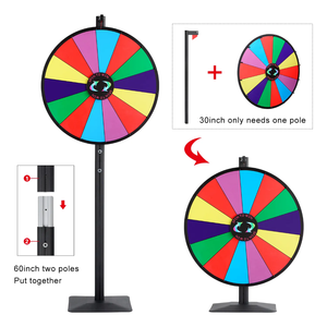 Attrezzatura da fiera portatile personalizzabile con ruota a premi da terra per la promozione dell'attività di gioco che gira denaro fortunato - Product Image 4