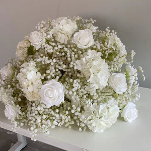 M-FB228 Baby breath <b>flower</b> ball centerpiece <b>silk</b> rose ball <b>flowers</b> decor artificial table <b>flower</b> ball for wedding arrangements - Product Image 1