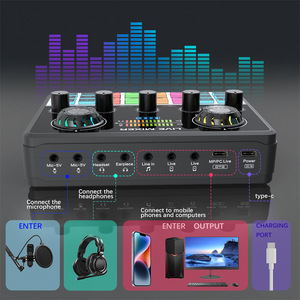 Kit d'équipement de microphone de studio d'enregistrement pour podcast avec <span class=keywords><strong>carte</strong></span> <span class=keywords><strong>son</strong></span>, support cantilever et support de <span class=keywords><strong>bureau</strong></span> en option, batterie 1200 mAh, autonomie de 180 minutes - Product Image 6