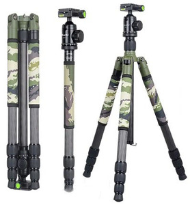 Cavalletto Professinal treppiede per la caccia in fibra di carbonio in alto per la ripresa di riposo caccia per videocamera pesante treppiede XILETU T284C FB1 - Product Image 1