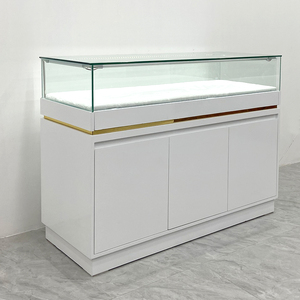 Đồ trang sức cửa hàng trưng bày kệ trưng bày đồ trang sức cửa hàng đồ nội thất tháp đồ trang sức hiển thị tủ kính gỗ hiện đại bảng điều chỉnh 1 Bộ - Product Image 1