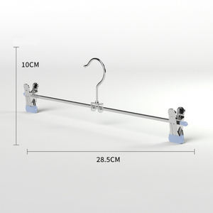 Antidérapant avec 2 clips réglables en acier inoxydable enduit porte-pantalons <span class=keywords><strong>cintre</strong></span> jupes <span class=keywords><strong>cintre</strong></span> - Product Image 5