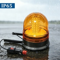Luz de Advertencia LED Ámbar SG SG-SR14C, DC12-24V, Montaje Magnético, Luz Intermitente, IP65, Luz de Seguridad para Vehículos de Ingeniería
