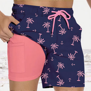 Summer Plus Size Solid Casual Quick Dry Breathable Mid Waist <b>Knee</b> Length Workout Shorts Men High Elastic Canvas Sports Wear - Product Image 3