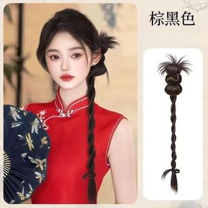 Nouvel accessoire de coiffure tressé de style chinois, postiche queue de cheval torsadée à clipser pour femme, postiche de style ancien - Product Image 6