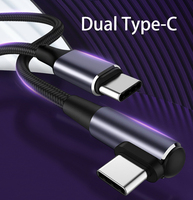 Kabel pengisi daya cepat, 0.1 Usd, nilon, kepang, bentuk L, untuk iphone 15 pro, 3A
