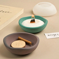 Moule en silicone INTODIY pour mini-bol irrégulier, pot à bougie, boîte de rangement en béton/ciment, moule en plâtre pour pot de fleurs