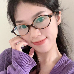 Monture de lunettes ovale personnalisée avec logo, en <span class=keywords><strong>verre</strong></span> et métal, à charnière, anti-lumière bleue, polyvalente, pour <span class=keywords><strong>femme</strong></span>, pour ordinateur, verres simples - Product Image 2