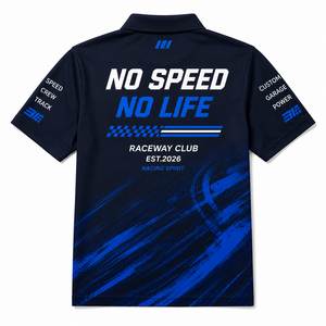 Polo de Carreras de Poliéster de Secado Rápido para Hombre, Estampado Full Throttle, para Fanáticos de los Deportes de Motor, Manga Corta, Personalizado para Equipos, Venta al Por Mayor - Product Image 4