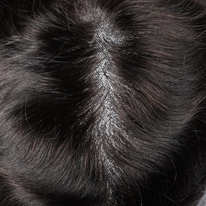 Prothèse capillaire homme 1B en cheveux naturels indiens Remy, ondulés, avec base en dentelle, nouée à la main, qualité supérieure, meilleur prix - Product Image 3