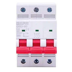 GXB3 3P 400V 125A AC electrical circuit breaker wenzhou mcb ningbo miniature ac automatic reset circuit breaker prices for sale