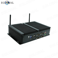EGLOBAL Mini PC Industrial sin Ventilador, Gran Stock, I5 4278U I7 4578U, 2 LAN, 6COM, Windows 11
