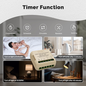 Module d'interrupteur intelligent WiFi LangYeao Matter 10A, taille mini 40x40mm, compatible avec Apple HomeKit, Alexa, Google Home, minuterie - Product Image 5