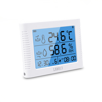 Thermomètre hygromètre numérique LCD Rongce LX8013 pour aquarium - Plage de -40 à 80°C - Précision de 0,5°C - Utilisation intérieure/extérieure - Plastique - 24 heures