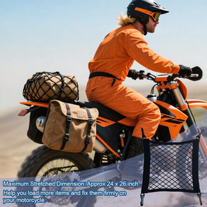 Filet de fixation élastique en polyester pour casque de moto et vélo, avec crochets robustes, 30x30cm, pour casques, vélos, paniers et bagages - Product Image 5