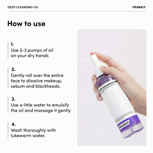 FRANKLY Huile Nettoyante Profonde avec BHA et LHA, Démaquillant et Nettoyage en Profondeur pour les Pores et les Points Noirs, Soin Coréen 200ml - Product Image 2