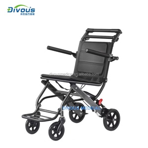 Silla de Ruedas Ligera Plegable para Viaje, Personalizada, Portátil, Estándar, de Aleación de Aluminio, Manual, con Barra de Remolque - Product Image 2
