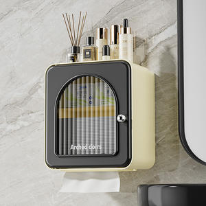 NBD6801 Porta Rotolo di Carta Igienica da Parete in Plastica per Bagno, Antispruzzo, Grande Capacità, Tipo a Cordoncino - Product Image 1