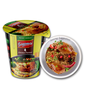 บะหมี่กึ่งสำเร็จรูปแบบถ้วย รสไก่ ยี่ห้อ OEM อาหารชายหาดกัวยาคิล พร้อมรับประทาน 3 นาที บะหมี่กึ่งสำเร็จรูปแบบถ้วยสไตล์เกาหลี - Product Image 1