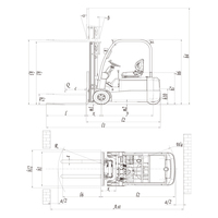 Chariot élévateur électrique compact YCMG 1 tonne, 1000 kg, batterie lithium-ion, déplaceur latéral hydraulique, pour entrepôt à allées étroites, certifié CE