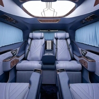 Console centrale de luxe pour Vito V250 V260 W447 avec réfrigérateur intégré, accoudoir, chargeur sans fil, éclairage d'ambiance et équipement de chauffeur