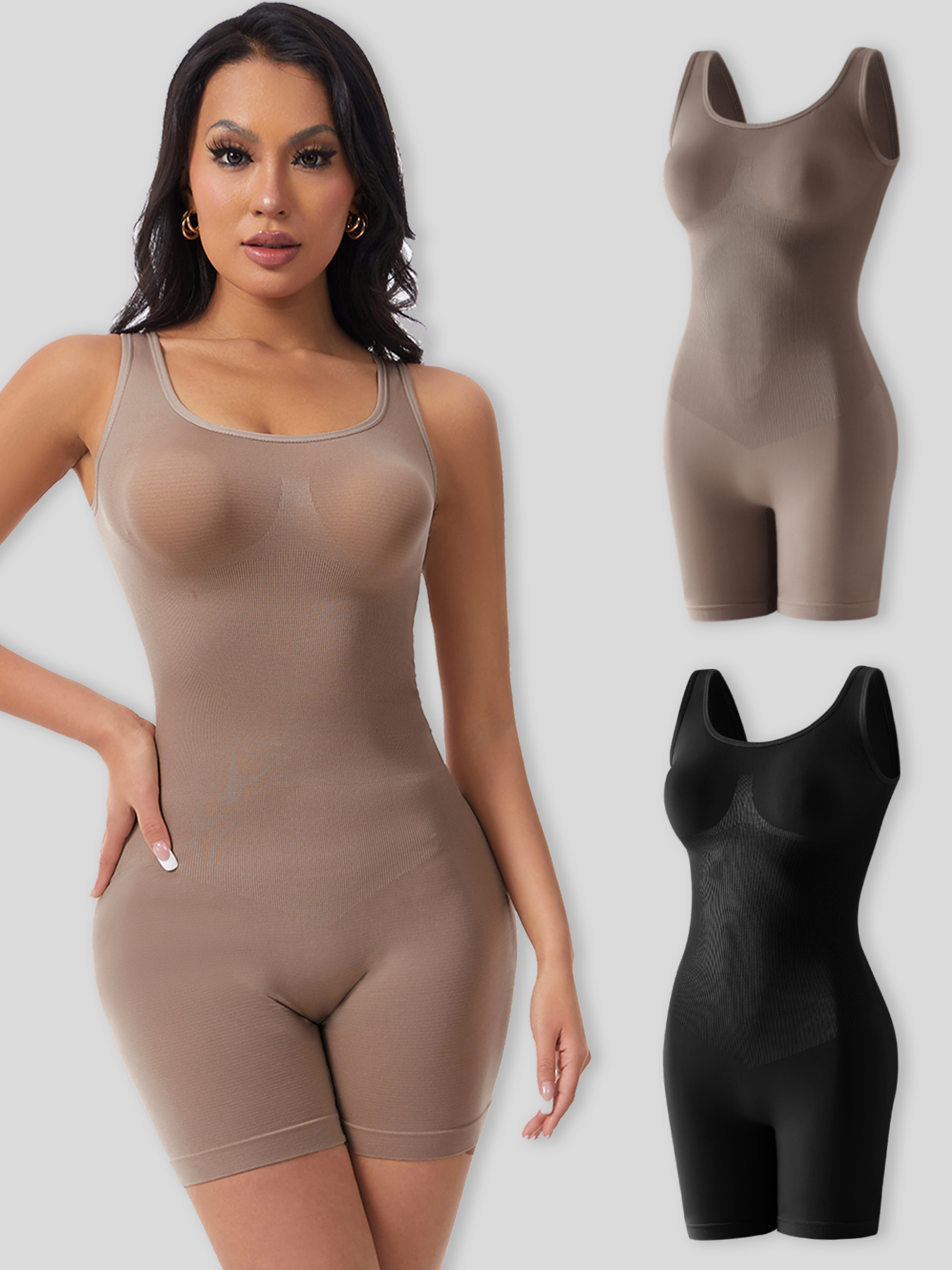 Tummy-Control Shapewear Bodysuit (3029): waistband, closure and adjustment-point detail