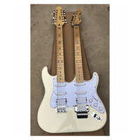 Jelo Double tête acajou pour guitare basse électrique Stratocaster Instruments à cordes dos en érable/côté ébène pièces accessoires