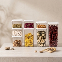 Meilleur récipient de stockage alimentaire en plastique hermétique à long terme, moderne, multi-usages, pour aliments secs, pot de rangement pour cuisine