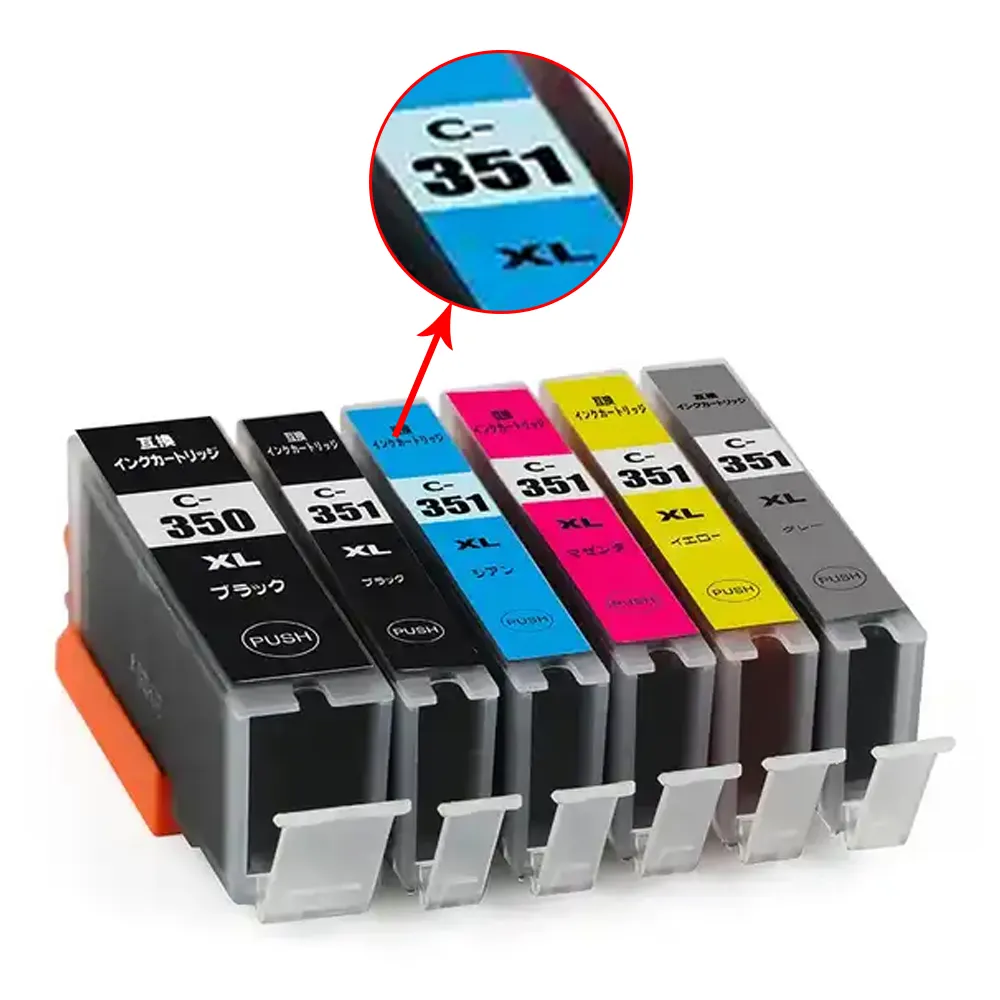 Giá rẻ BCI-351C XL cao cấp màu tương thích INK Jet Cartridge cho Canon pixus mg5430 mg5530