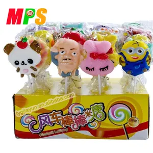 New Design OEM Sweet Cartoon Shape Lollipops Halal Candy