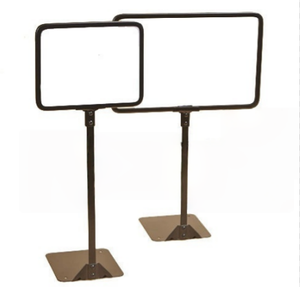 Support de table moderne en acier écologique à double tube pour affiches, présentoir pour expositions et publicité, modèle Junyao - Product Image 2