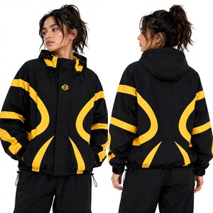Premium <b>Red</b> Reflective Panel Windbreaker Custom <b>jacket</b> for men Softshell Hiking Oversized Tactical Nylon Polyester Windbreaker - Product Image 2