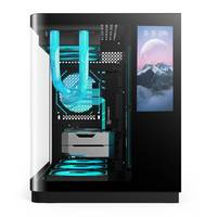 OEM SOEYI New Curved Tempered Glass Computer Case MATX Wholesales Gaming Computer PC Case 6inches Lcd Display Screen